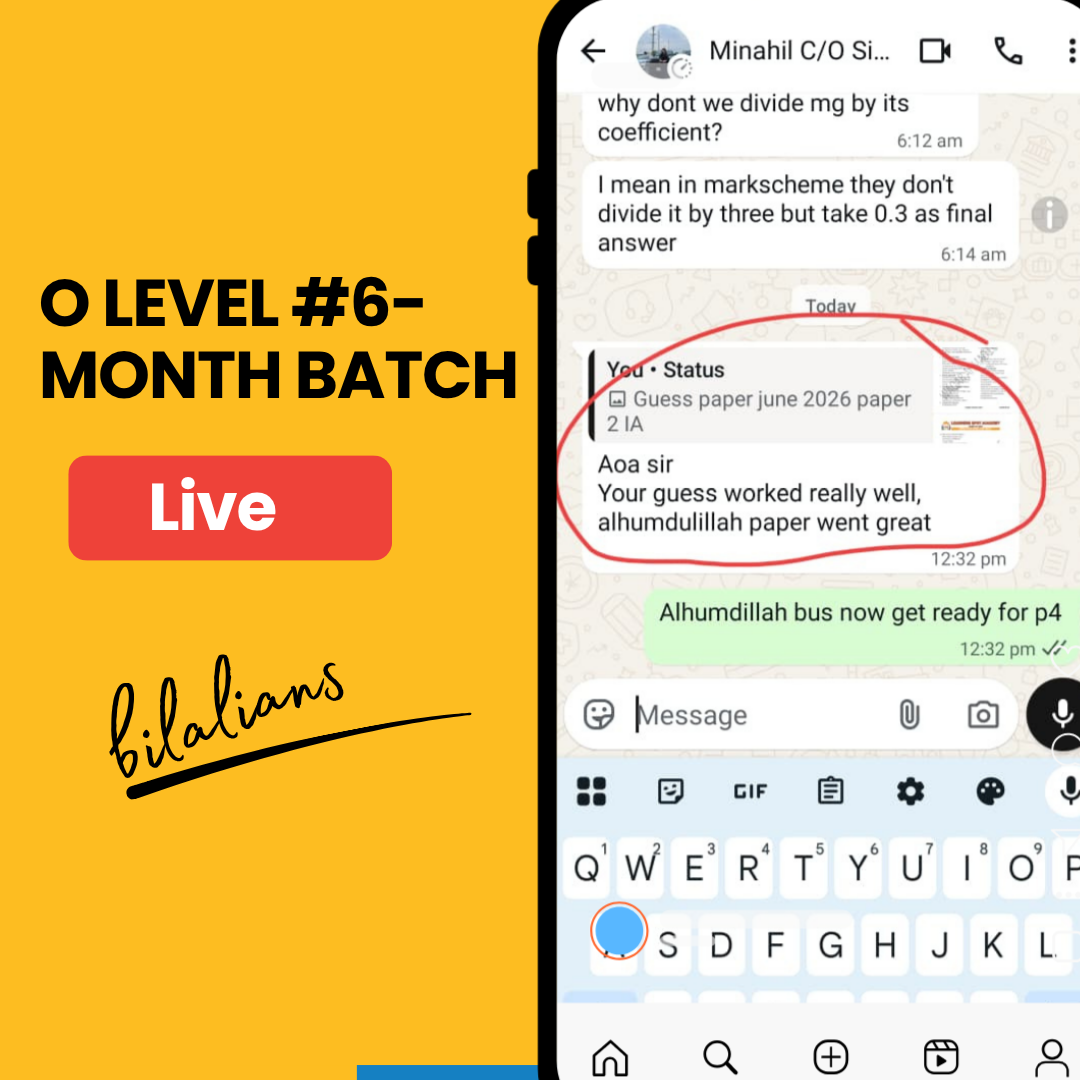 O Level Summer Batch'26